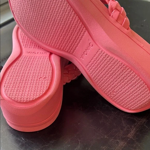 Vionic Kenji Pink Braided Platform Wedge Sandal - Picture 8 of 11